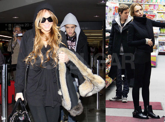 Lohan and Samantha at LAX