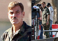 Photos of George Clooney Wearing Camouflage on the Set of Men Who Stare At Goats Photos of George Clooney Wearing Camouflage on the Set of Men Who Stare At Goats