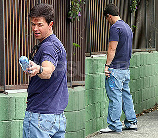 Photos of Mark Wahlberg Urinating On A Wall in LA