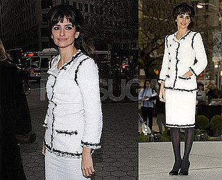 Photos of Penelope Cruz at the opening of the Unbreakable Kiss Mistletoe Installation in NYC