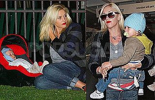 Gwen Bundles Her Boys Up in Blue
