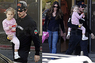 Photos of Christian Bale, Emmeline Bale, and Sibi Blazic