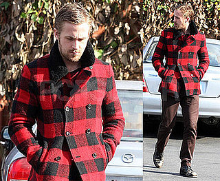 Ryan Gosling a Little Pouty in His Pretty Plaid Pea Coat