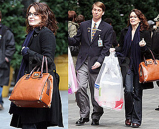 Tina Fey and Jack McBrayer Film 30 Rock in NYC