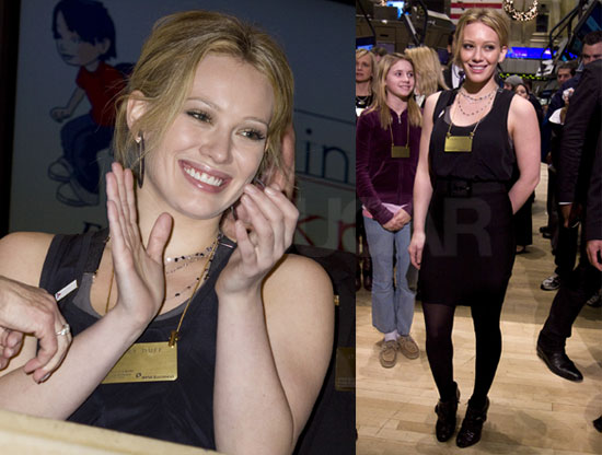 Hilary Duff Goes to the New York Stock Exchange For Blessings in a Backpack Hilary Duff Goes to the New York Stock Exchange For Blessings in a Backpack