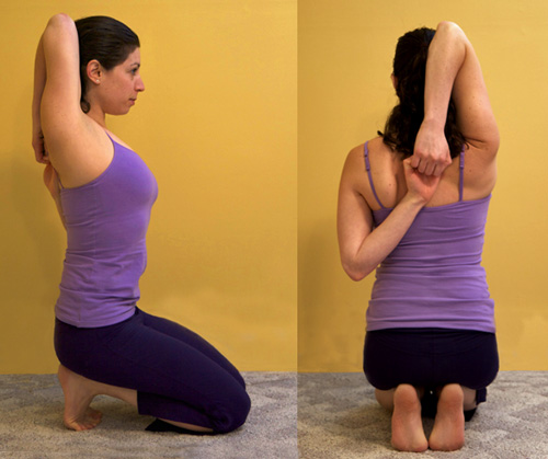 Foot and Triceps Stretch