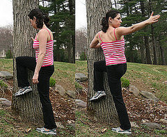 Stretch It: Spinal Twist Against a Tree Stretch It: Spinal Twist Against a Tree