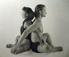 Partner Yoga Pose: Back-to-Back Butterfly 