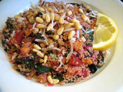 Healthy Recipe: Couscous With Chard and Roasted Chickpeas
