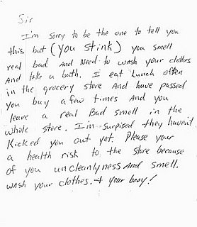 Dear Sir, You Stink