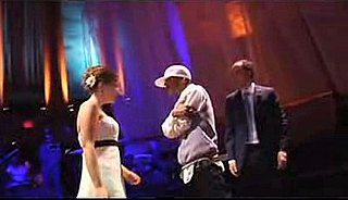Couple Does a Wedding Break Dance