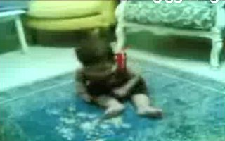Baby Struggles to Stay Awake