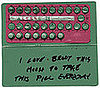 Pack of Birth Control Pills With Message Written on Them Found