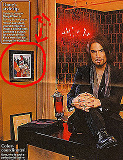 Dave Navarro in InTouch Next to a John Wayne Gacy Painting