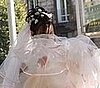 Wind Blows Up Wedding Skirt