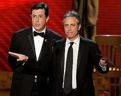 Live From the Emmy Press Room: Jon Stewart and Stephen Colbert Live From the Emmy Press Room: Jon Stewart and Stephen Colbert