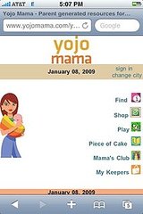 Yojo Mama: A Mobile Site For Parents on the Go 