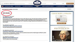The White House Site Gets a Facelift, Adds a Blog 