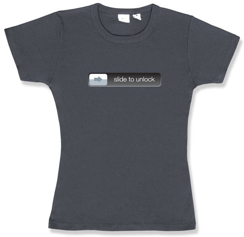 iPhone Slide to Unlock T-shirt From ThinkGeek Invites Strangers to Touch Your Breasts