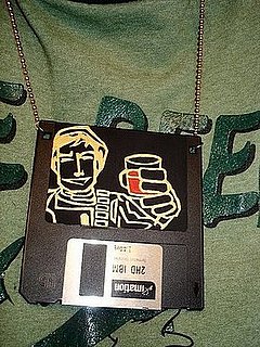 Painted Floppy Disk Necklace: Love It or Leave It?