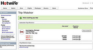 Hotwire's New Trip Watcher Tracks Flight, Car and Hotel Prices 