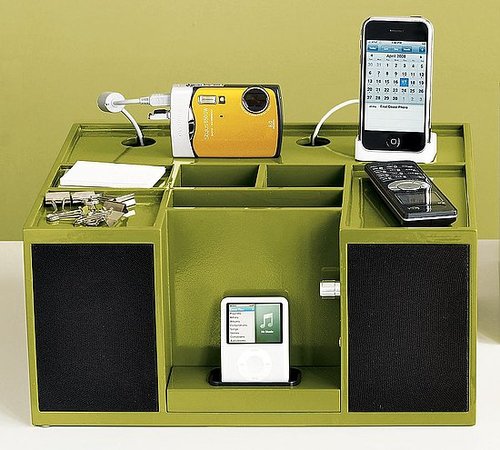 Pottery Barn Combines a Charging Station with iPod Speakers