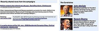 Read the Shared News Stories of Barack Obama and John McCain