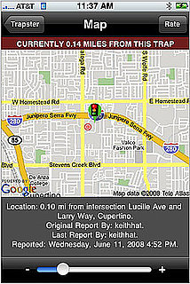 Trapster iPhone App Warns You of Cops in the Area