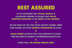 Neiman Marcus Emails Its Customers with Security Assurance about Online Shopping with Them Neiman Marcus Emails Its Customers with Security Assurance about Online Shopping with Them
