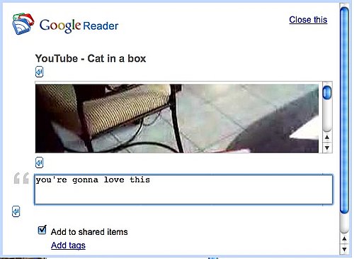How to Share Anything on the Internet in Google Reader, Whether You are Subscribed to Feeds or Not
