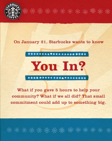 Give Back and Get Free Starbucks Coffee