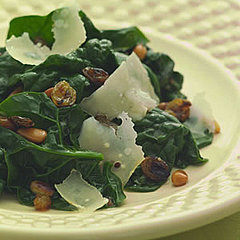 Textured Side: Sautéed Spinach with Pine Nuts & Golden Raisins