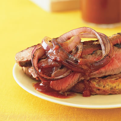 Sunday BBQ: Grilled Rib-Eye Steaks with Cola Steak Sauce