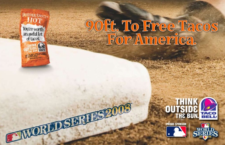 Taco Bell Promotes World Series With Free Tacos Again Taco Bell Promotes World Series With Free Tacos Again