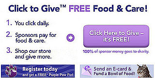 Click to Feed Shelter Animals with The Animal Rescue Site