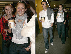 Photos of Smiley Jessica Alba Out With Cash Warren and Jaime King