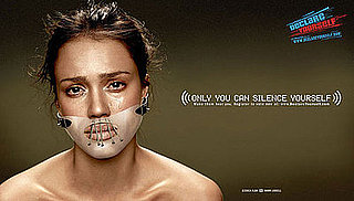 Jessica Alba's New Declare Yourself Ad in Hannibal Lechter Muzzle