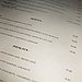 The menu at Scala's Bistro.