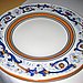 A beautiful porcelain plate at Scala's Bistro.