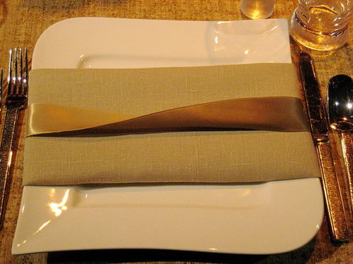 Simple Tip: Satin Ribbon Makes Affordable Place Setting