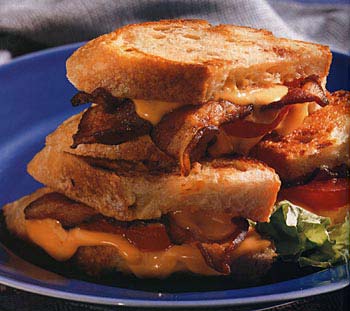 Grilled Cheddar, Tomato and Bacon Sandwiches Grilled Cheddar, Tomato and Bacon Sandwiches