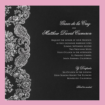 Black and White Invite