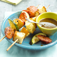 Fast & Easy Dinner: Sausage-Fruit Kabobs