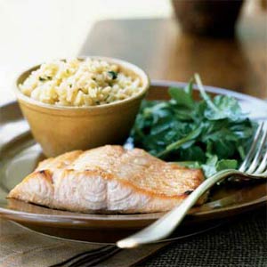 Fast & Easy Dinner: Honey-Ginger Glazed Salmon with Arugula Salad Fast & Easy Dinner: Honey-Ginger Glazed Salmon with Arugula Salad
