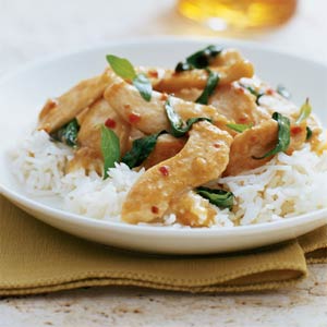 Fast & Easy Dinner:  Thai Chicken with Basil 