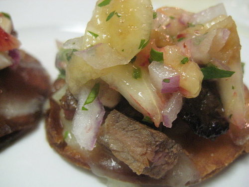 Not Your Regular Nachos: Steak Peach Nachos