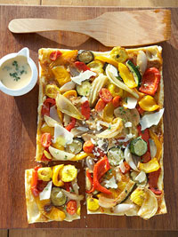 Fast & Easy Dinner: Roasted Squash and Pepper Tart Fast & Easy Dinner: Roasted Squash and Pepper Tart