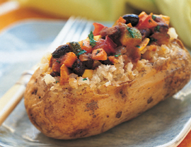 Fast & Easy Dinner: Baked Potatoes With Spicy Vegetable Stew