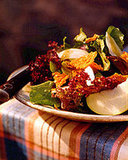 Autumn Greens With Apples, Radishes, and Cheddar Frico