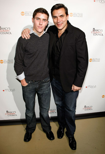 Chef Todd English and his son. Chef Todd English and his son.